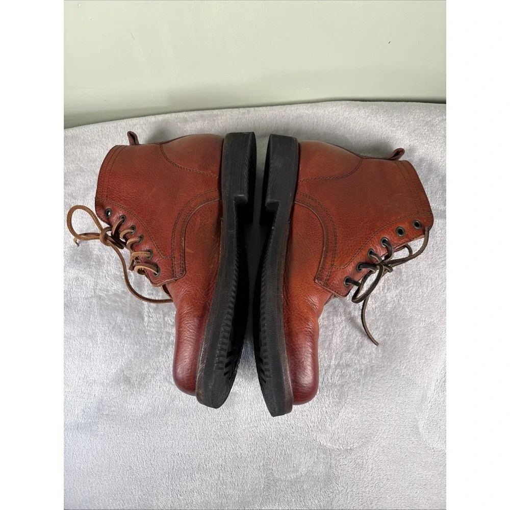 Frye Roland Boots Mens Size 8 Redwood Leather Combat Workwear Lace Up